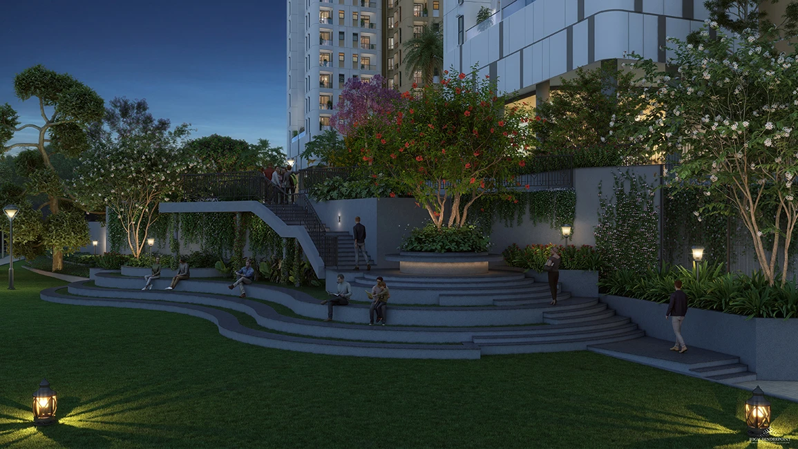 Amphitheatre and landscaped seating