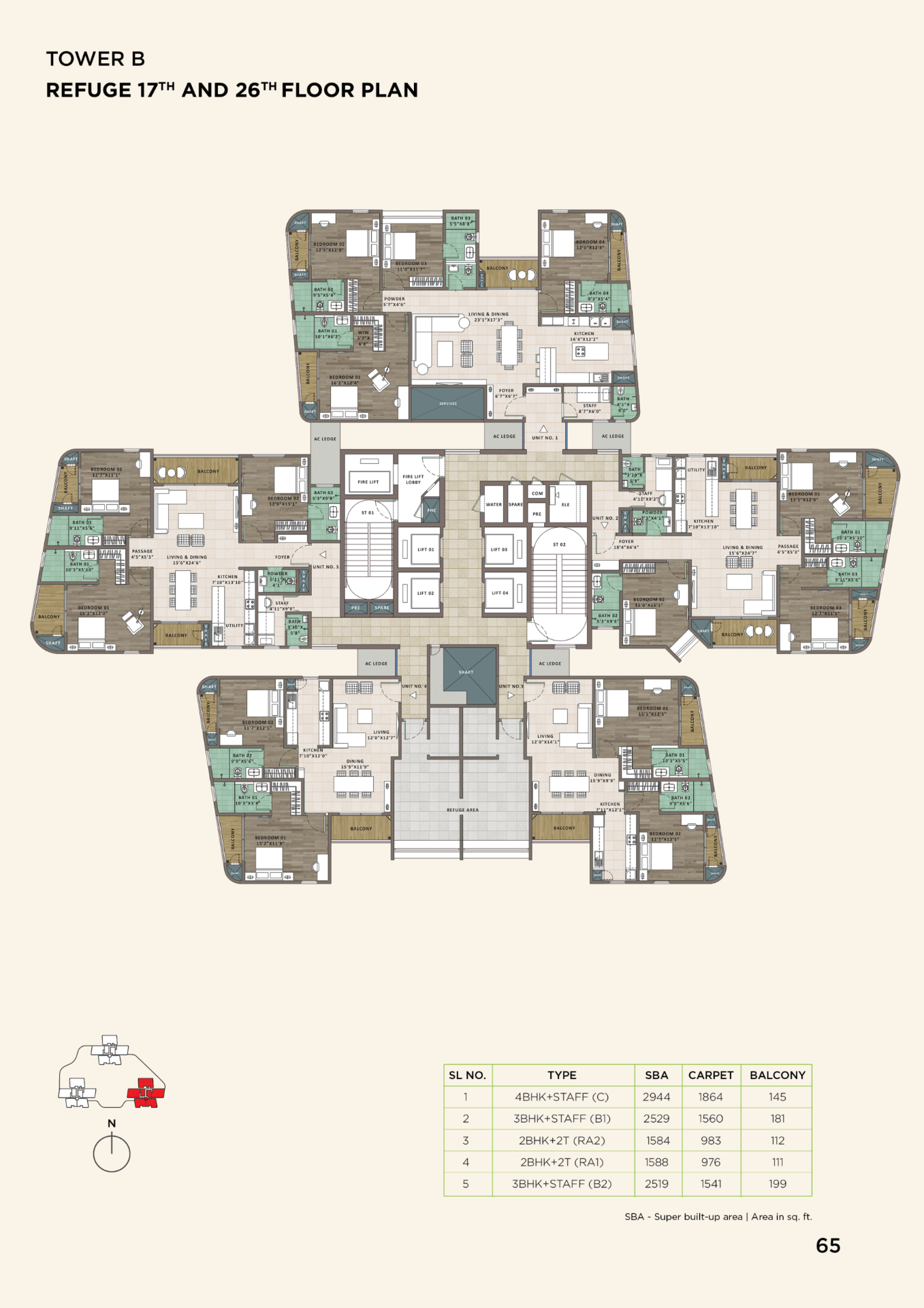 3 BHK Luxury Home floor plan