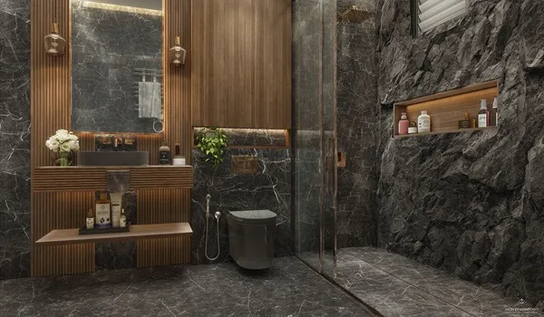Premium designer bathroom at Sattva Aaranya